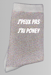 Chaussettes à paillettes J'PEUX PAS J'AI PONEY