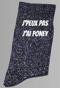 Chaussettes à paillettes J'PEUX PAS J'AI PONEY