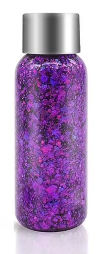 Gel Paillettés pour cheveux et  corps ultra brillantes et scintillantes couleur au choix