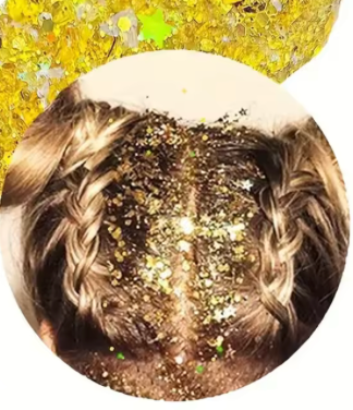 Gel Paillettés pour cheveux et  corps ultra brillantes et scintillantes couleur au choix