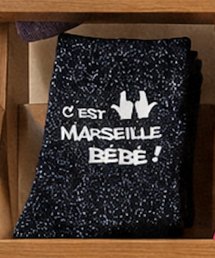 Chaussettes à paillettes C'EST MARSEILLE BÉBÉ !!!