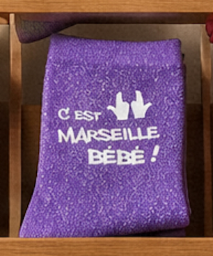 Chaussettes à paillettes C'EST MARSEILLE BÉBÉ !!!