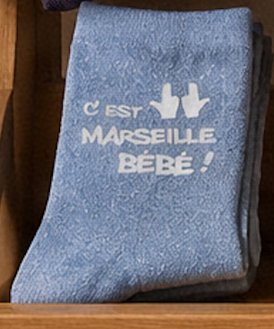 Chaussettes à paillettes C'EST MARSEILLE BÉBÉ !!!