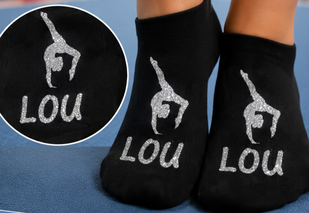 Chaussettes flocage GYM plus prénom PLUSIEURS COLORIS