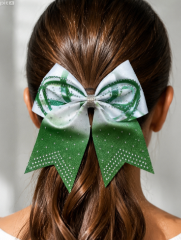 Gros noeud chouchou STRASS pour cheerleader, Twirling