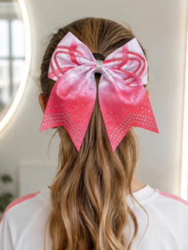 Gros noeud chouchou STRASS pour cheerleader, Twirling