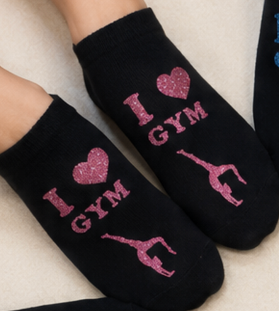 Chaussettes flocage I LOVE GYM