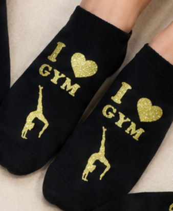Chaussettes flocage I LOVE GYM