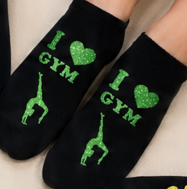 Chaussettes flocage I LOVE GYM