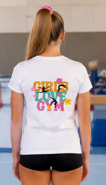 T shirt GIRLS LOVE GYM (plusieurs coloris)