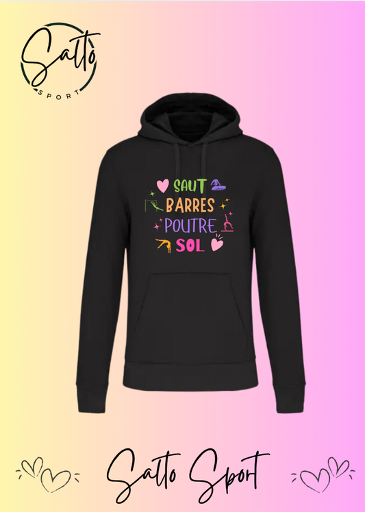 Sweat a capuche 4 agrès texte