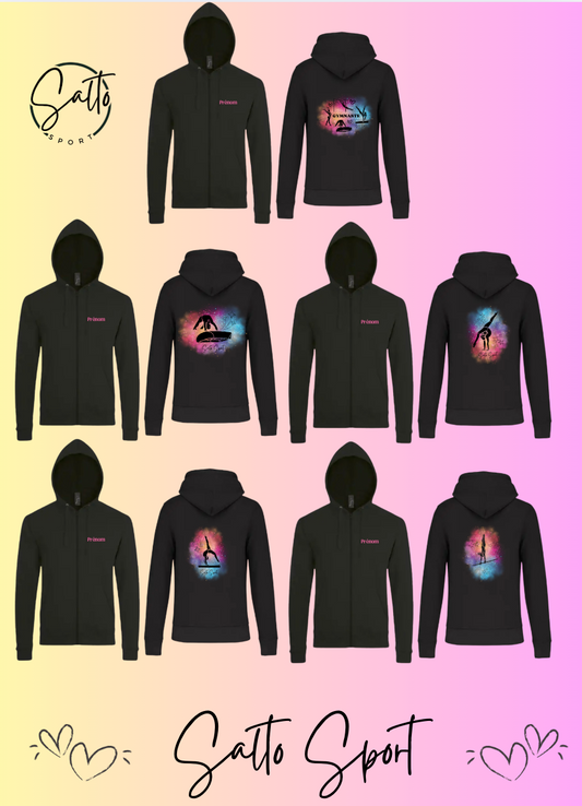 Sweat zIppé a capuche COLLECTION NUAGE 5 modèles au choix