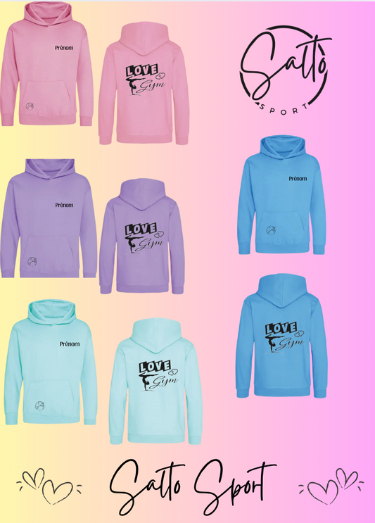 SWEAT A CAPUCHE LOVE GYM GAF