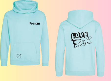 SWEAT A CAPUCHE LOVE GYM GAF