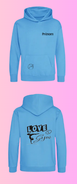 SWEAT A CAPUCHE LOVE GYM GAF