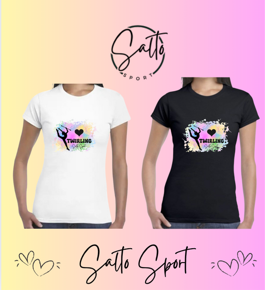 T shirt I LOVE TWIRLING Majorette
