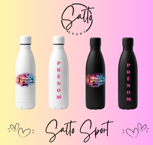 Bouteille Alu blanc OU noir 4 AGRES GAF prénom offert