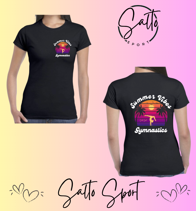 T shirt SUMMER VIBES GYMNASTICS Noir ou Blanc