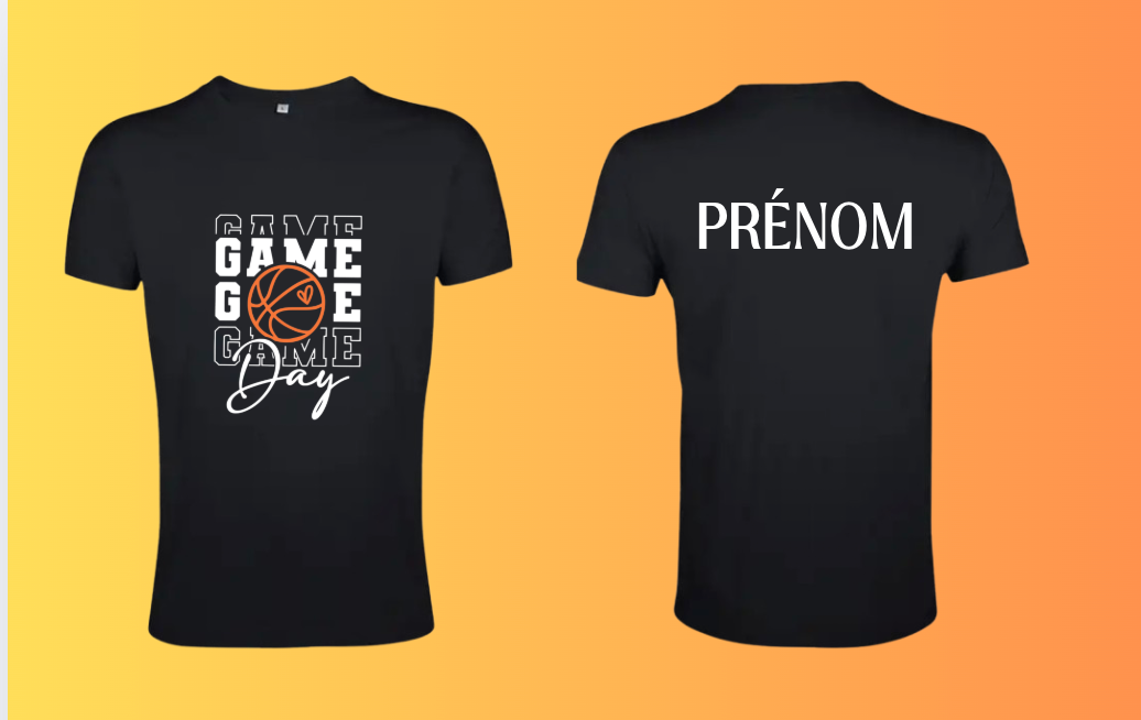T SHIRT BASKETBALL du 4 ans au XXL personnalisé