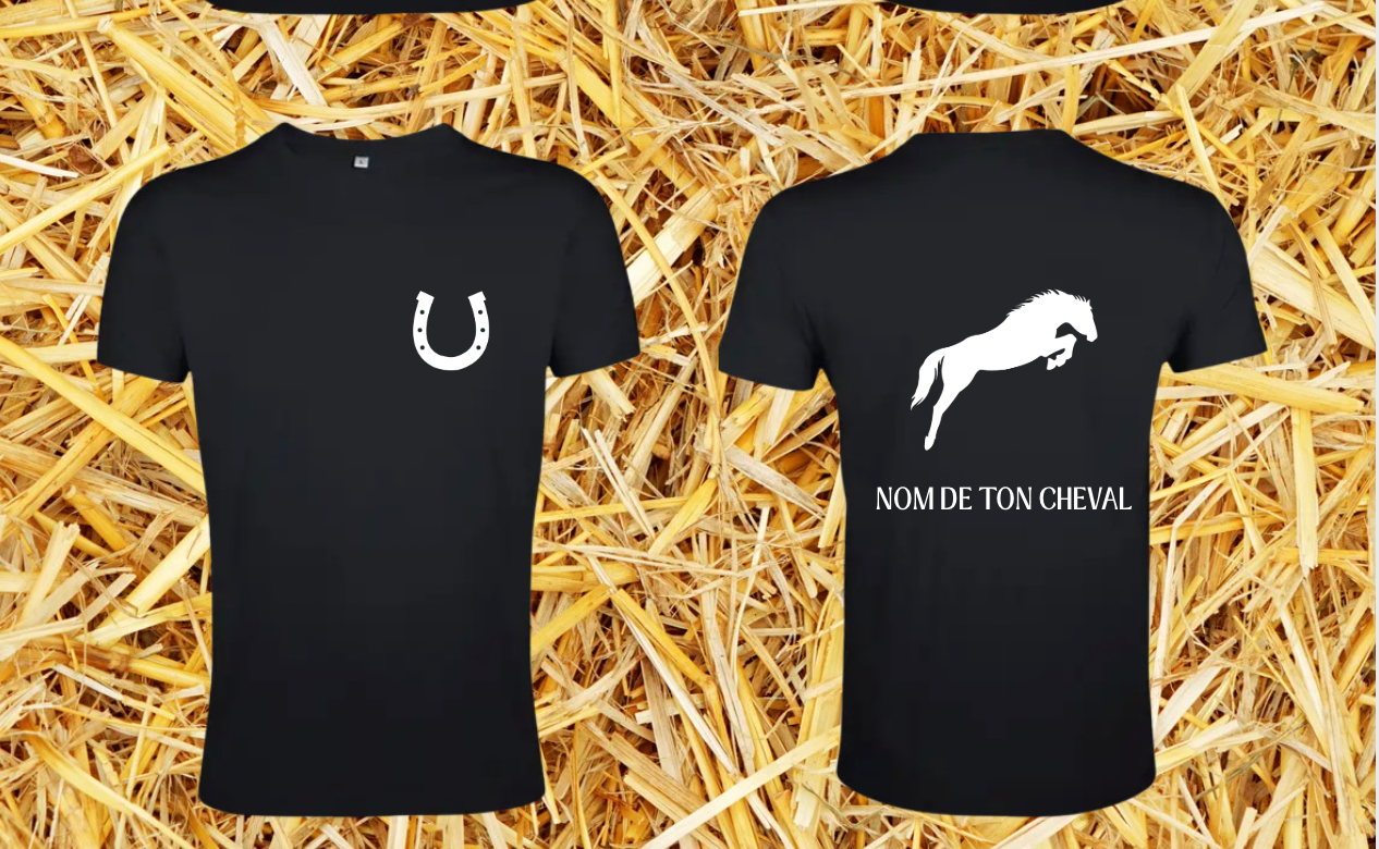 T SHIRT EQUITATION PONEY LICORNE du 4 ans au XXL personnalisé