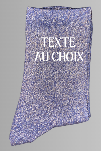 Chaussettes à paillettes TEXTE AU CHOIX