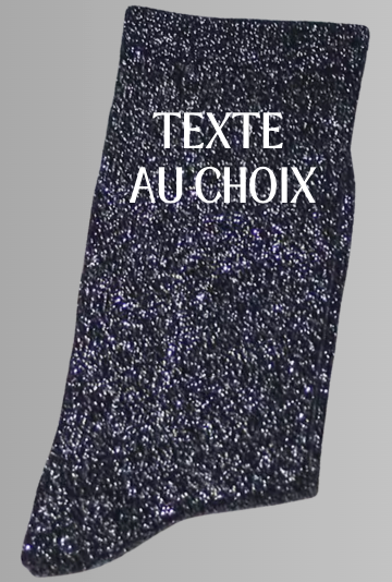 Chaussettes à paillettes TEXTE AU CHOIX