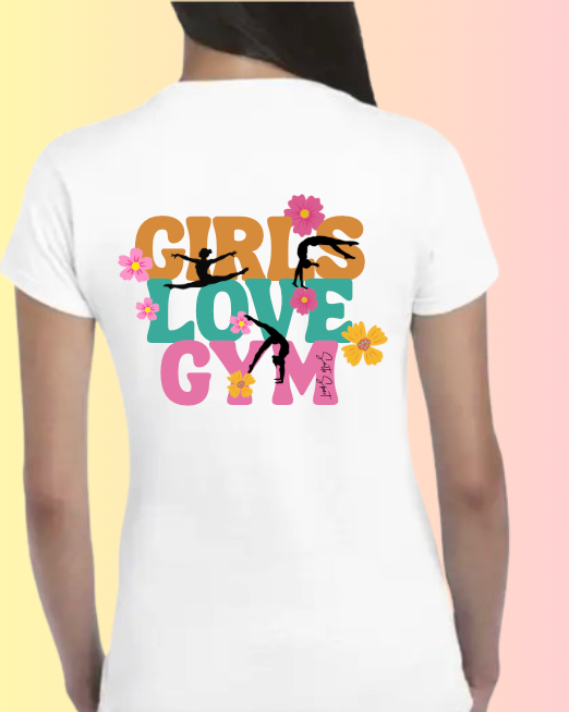 T shirt GIRLS LOVE GYM (plusieurs coloris)