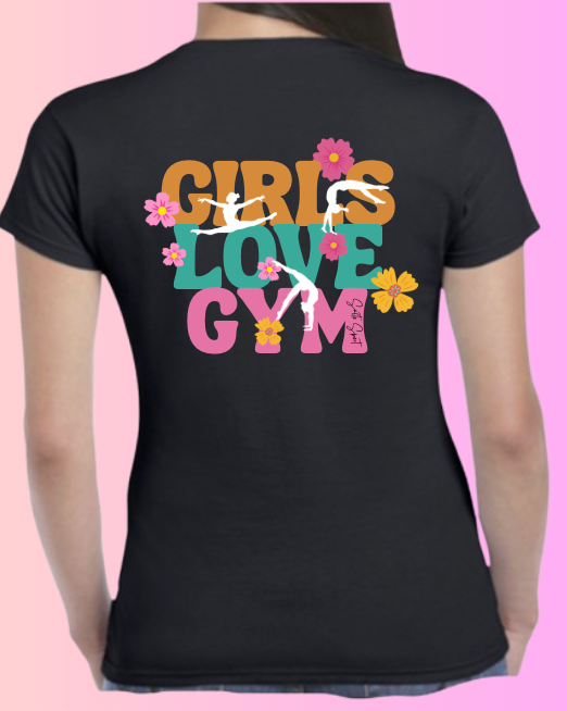 T shirt GIRLS LOVE GYM (plusieurs coloris)
