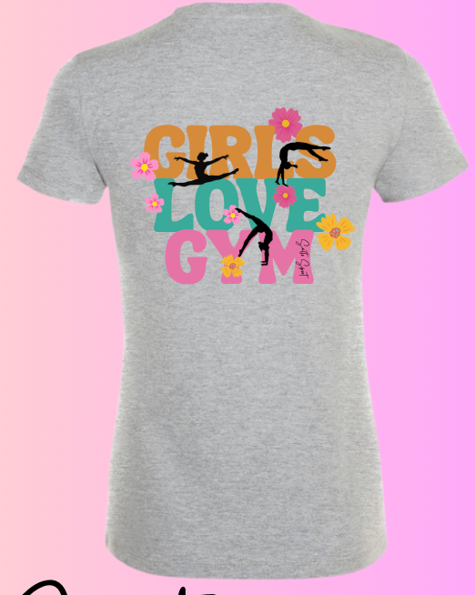 T shirt GIRLS LOVE GYM (plusieurs coloris)