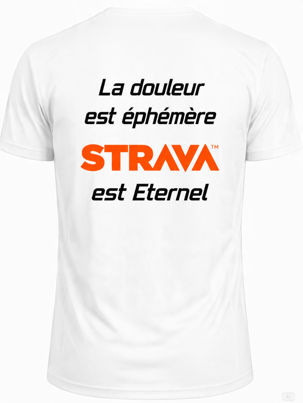 T shirt sport blanc ou noir STRAVA personnalisable avec ton compte STRAVA boost tes kudos !