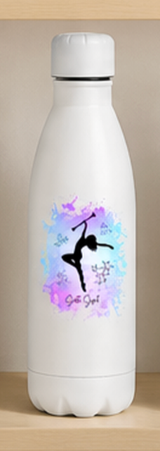 Bouteille Alu 790 ml TWIRLING PRENOM OFFERT au dos NOIR OU BLANC