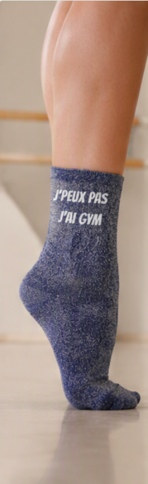 Chaussettes a paillettes J'peux pas j'ai GYM