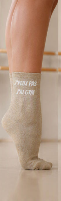 Chaussettes a paillettes J'peux pas j'ai GYM