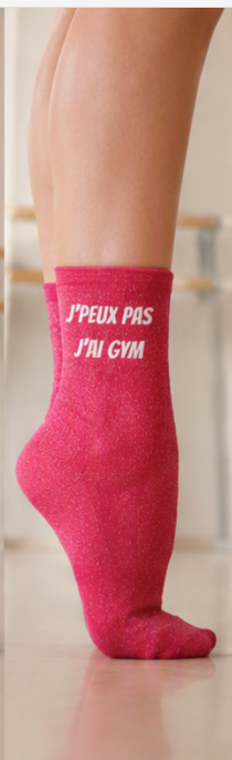 Chaussettes a paillettes J'peux pas j'ai GYM