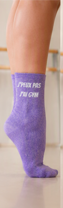 Chaussettes a paillettes J'peux pas j'ai GYM