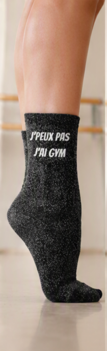 Chaussettes a paillettes J'peux pas j'ai GYM