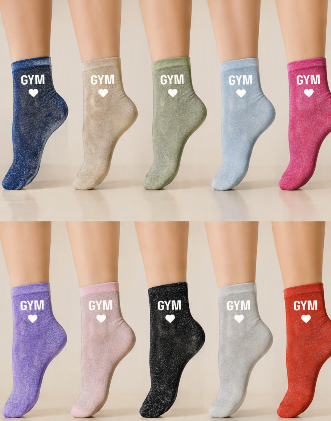 Chaussettes a paillettes GYM COEUR