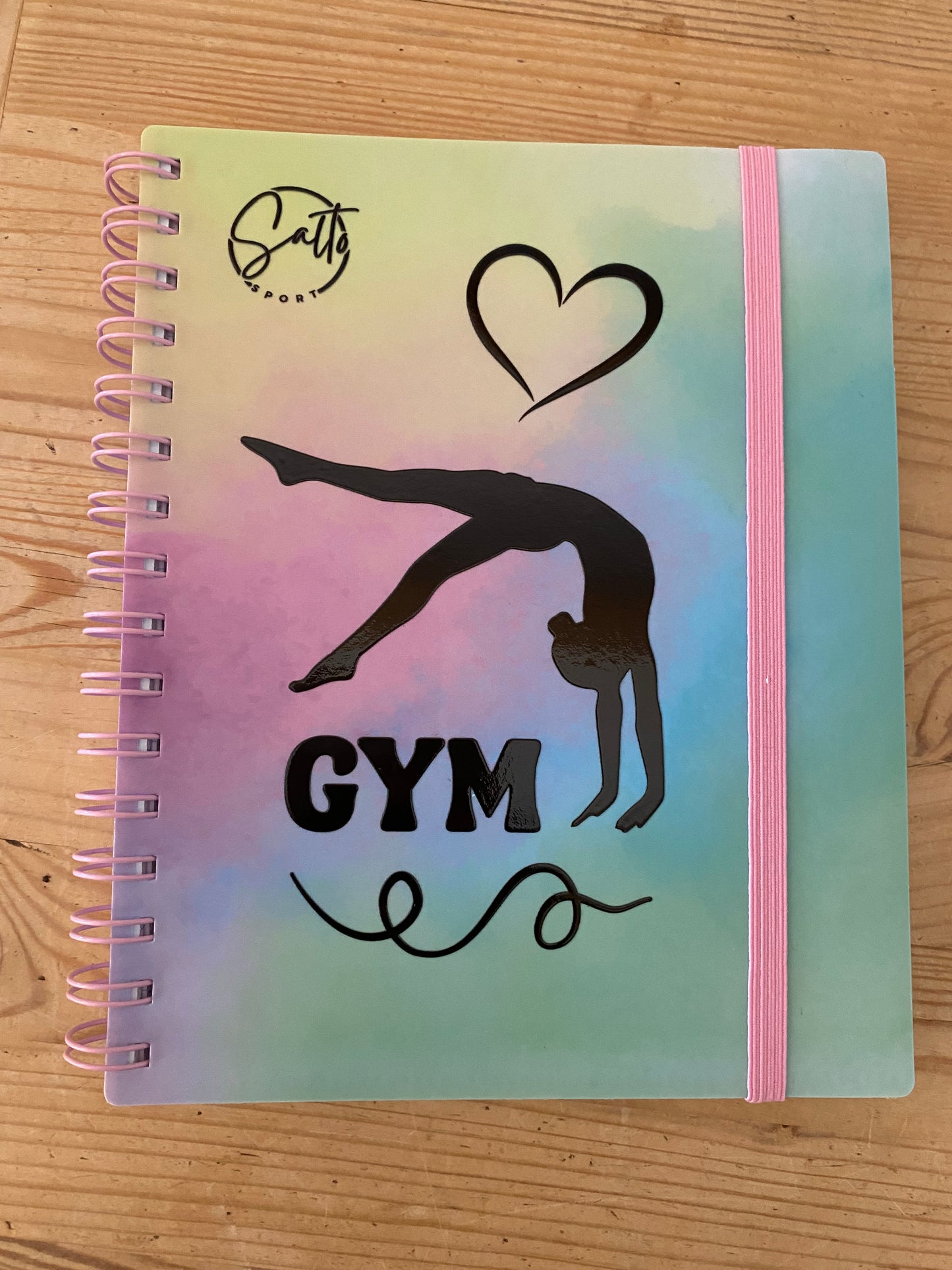 Cahier plastifié A5 GYM (environ 15x21 cm) avec intercalaires amovibles