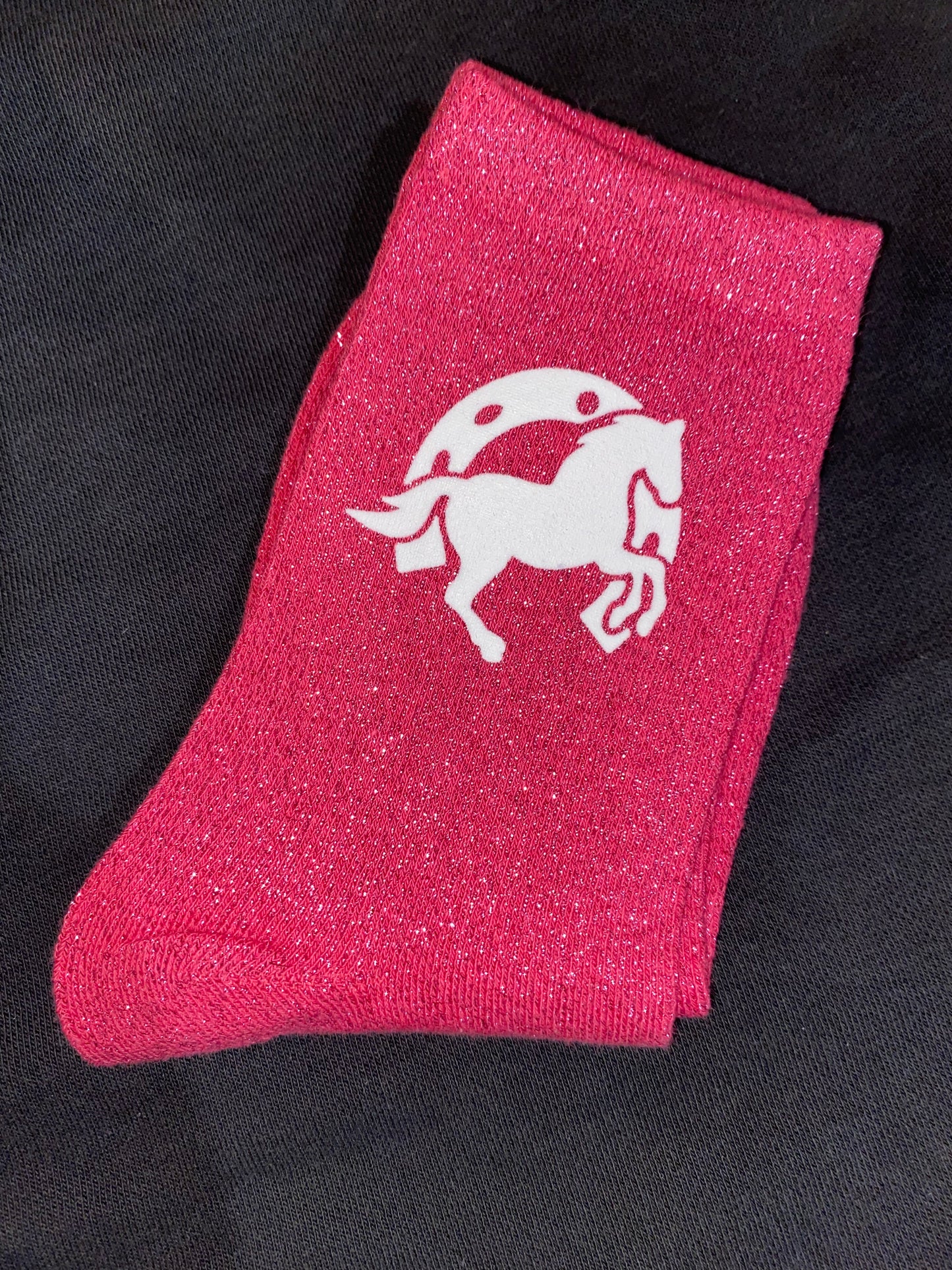 Chaussettes à paillettes cheval