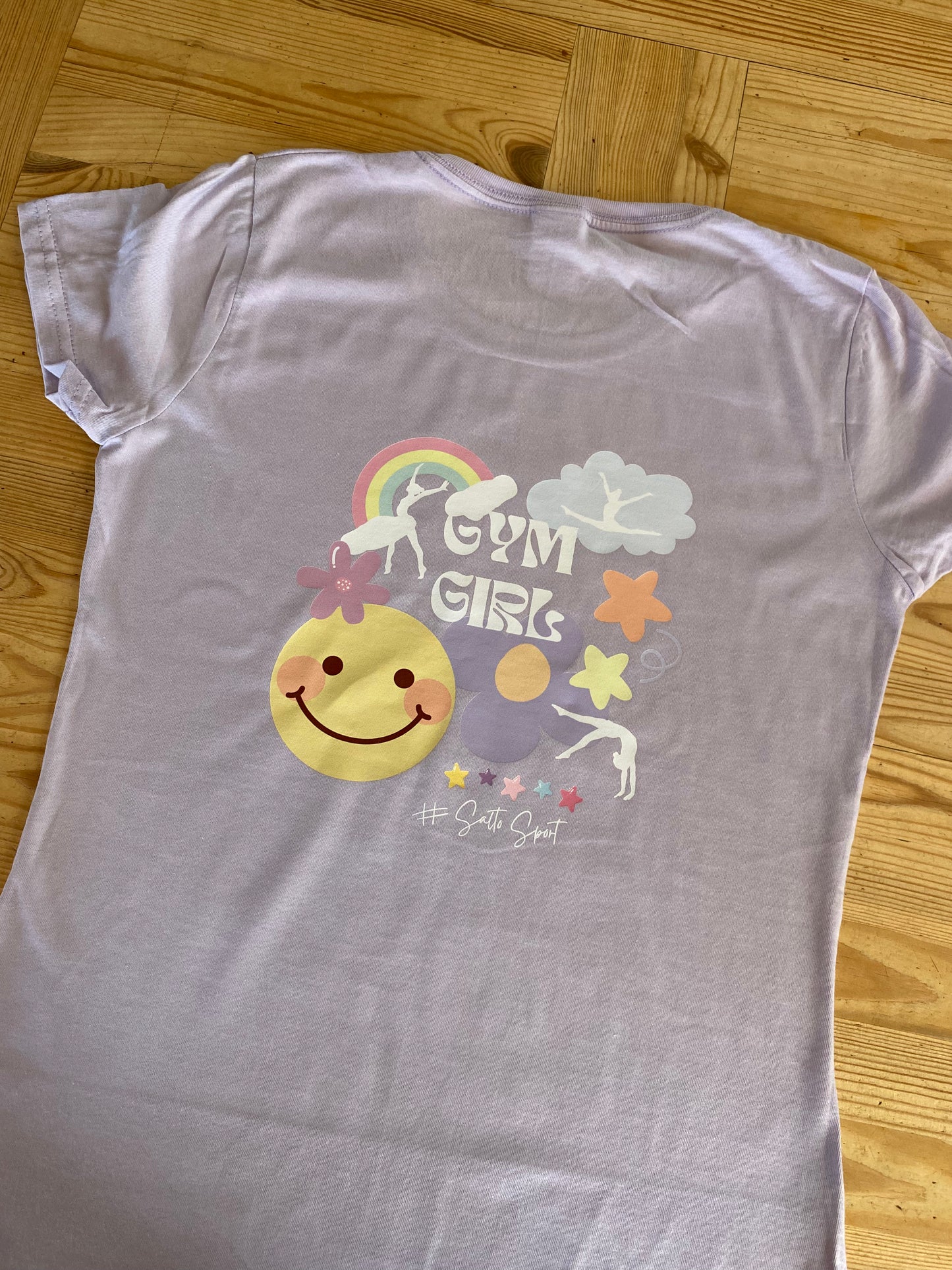 T shirt tricolore GYM GIRL Lilas
