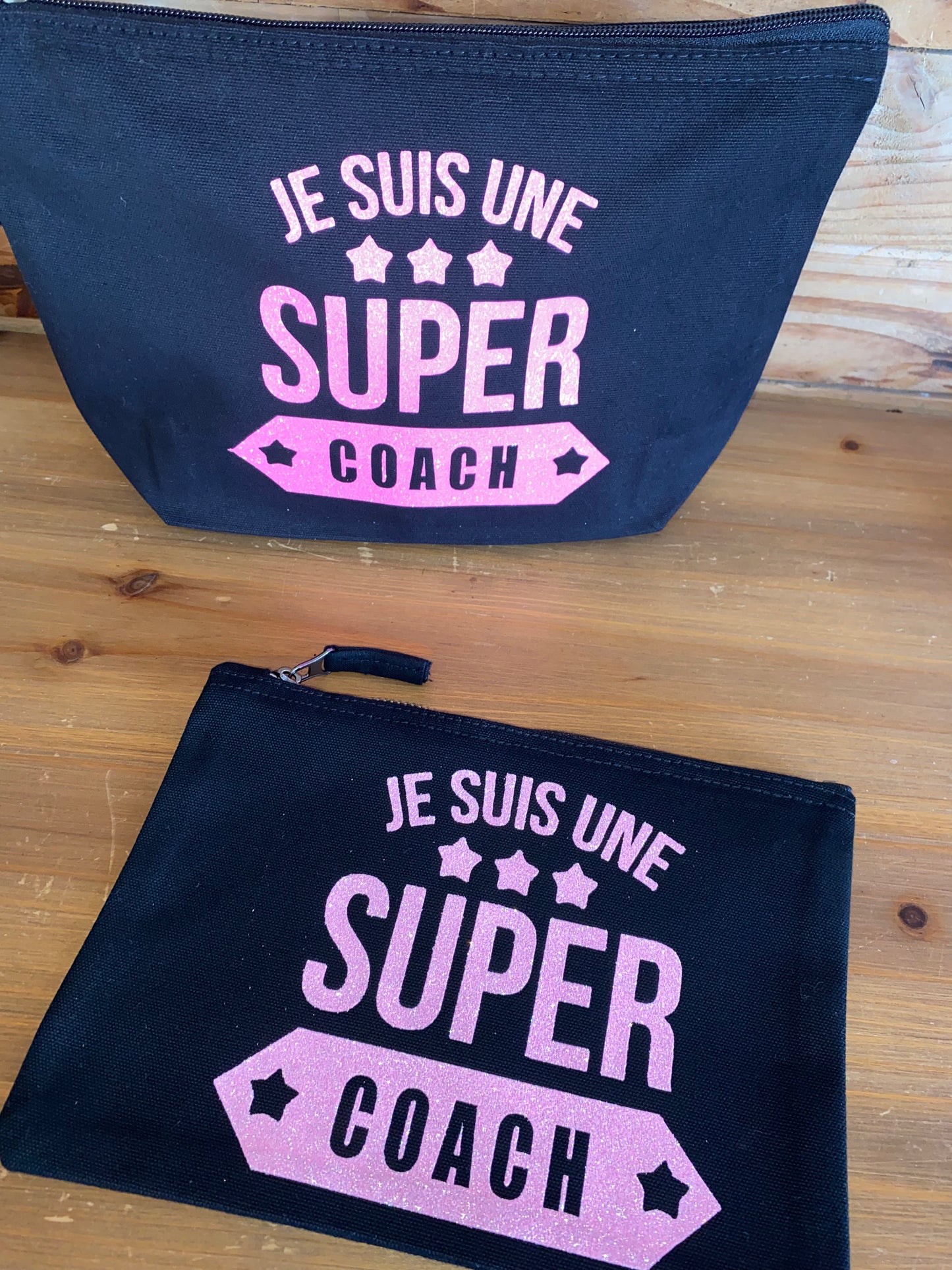 Trousse et pochette COACH idée cadeau, plusieurs coloris à paillettes