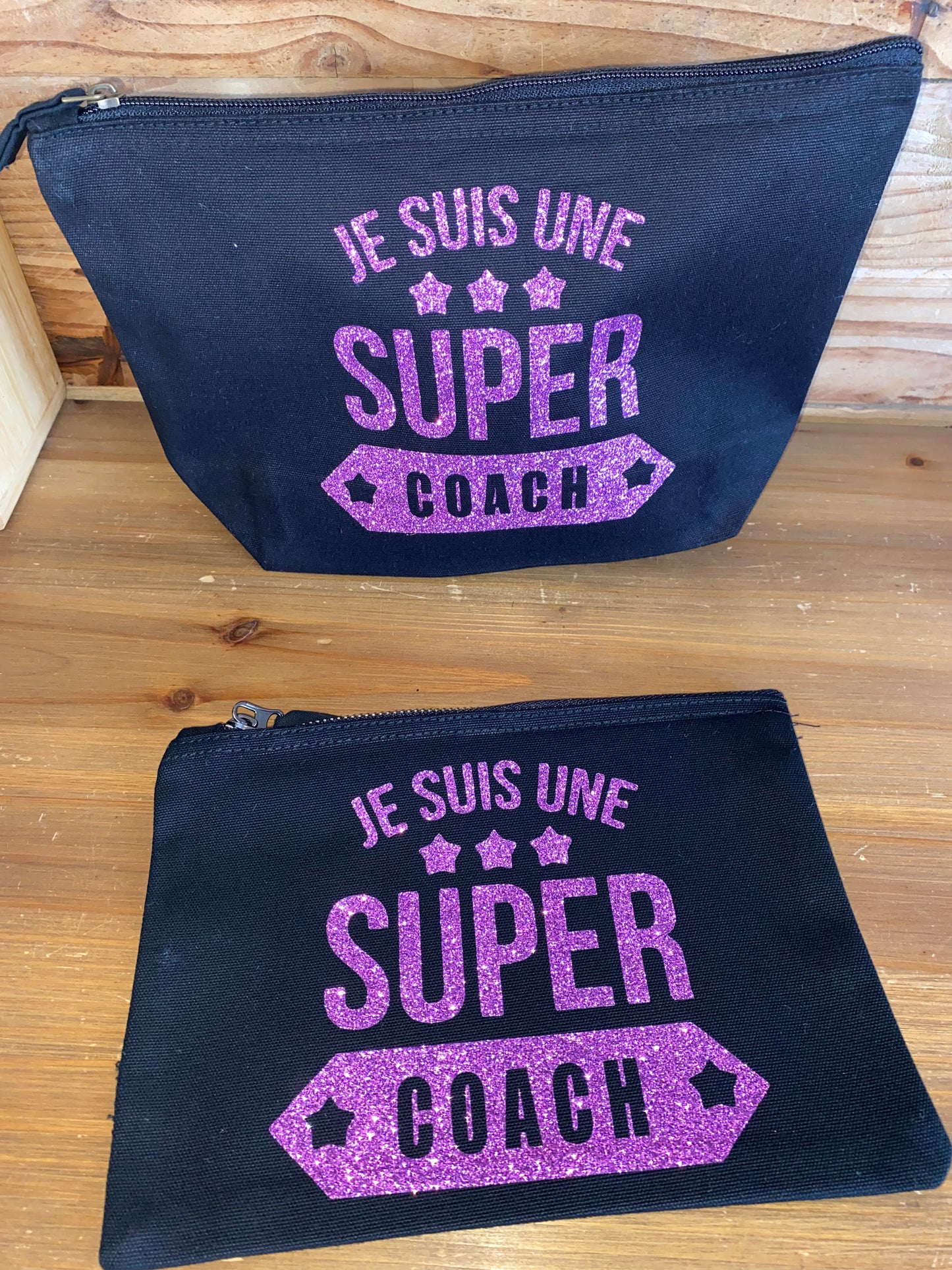 Trousse et pochette COACH idée cadeau, plusieurs coloris à paillettes