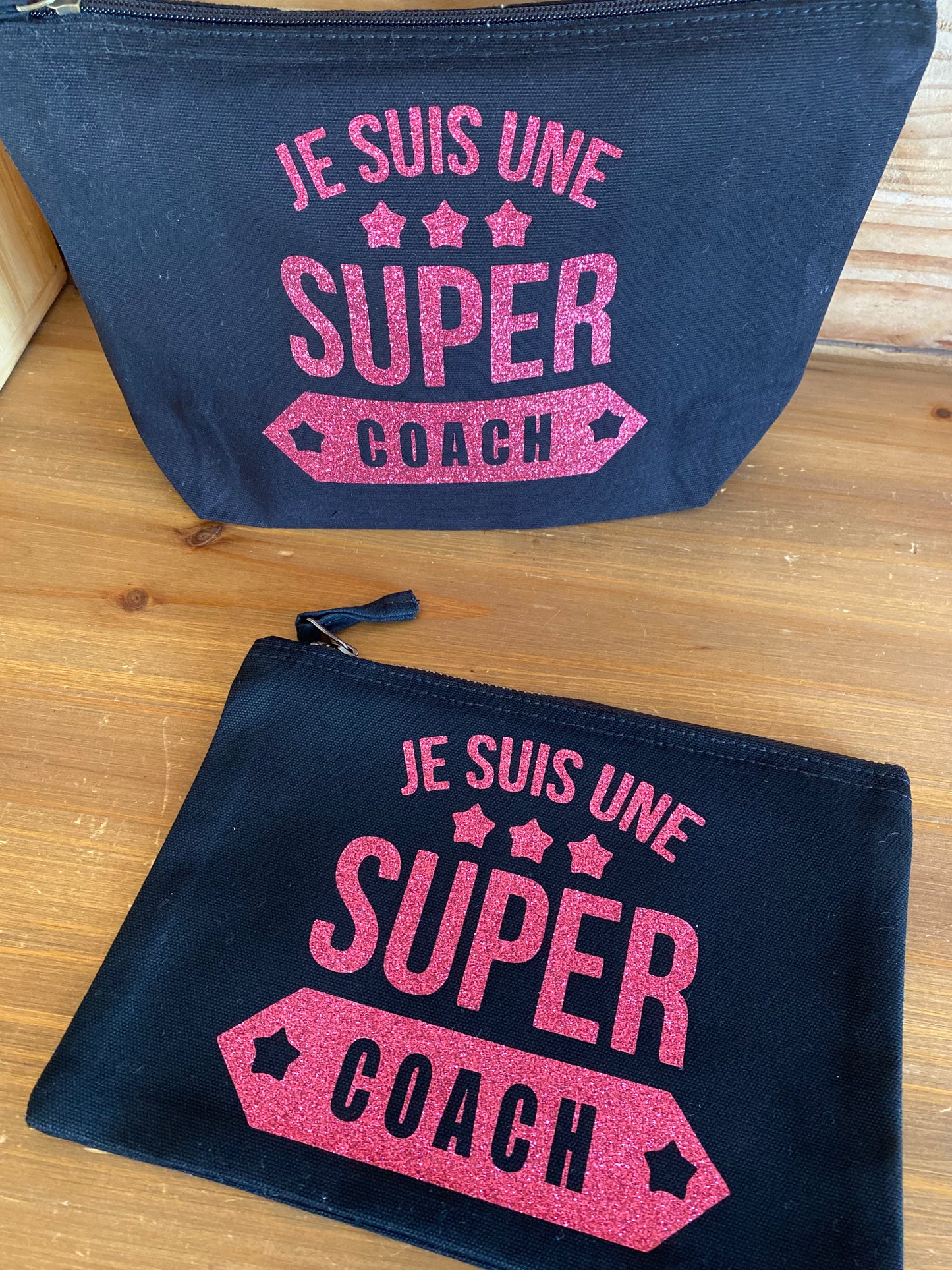Trousse et pochette COACH idée cadeau, plusieurs coloris à paillettes