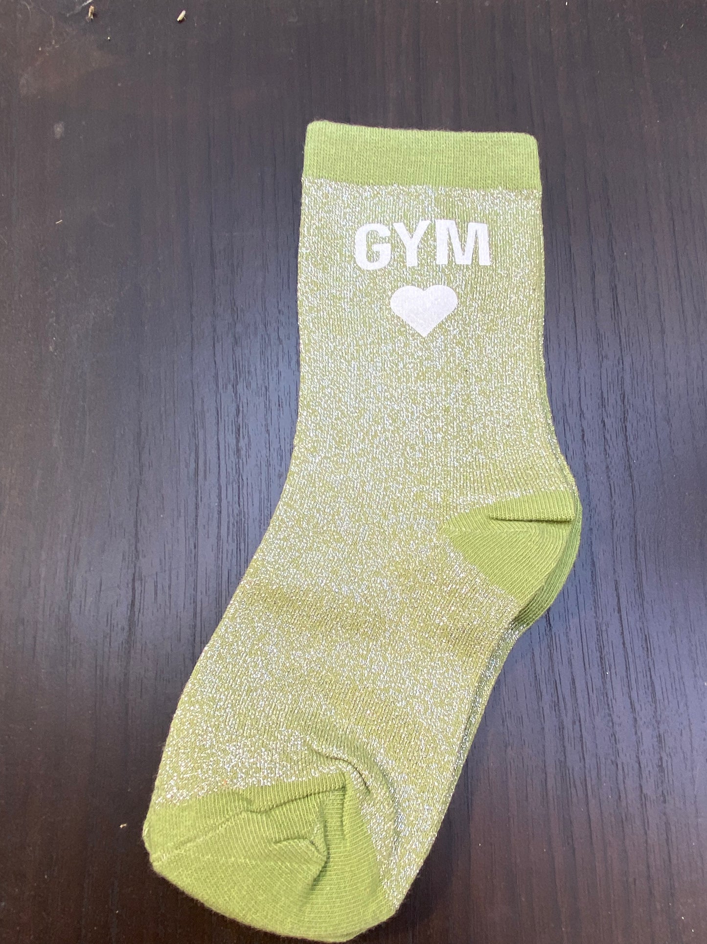 Chaussettes à paillettes message GYM