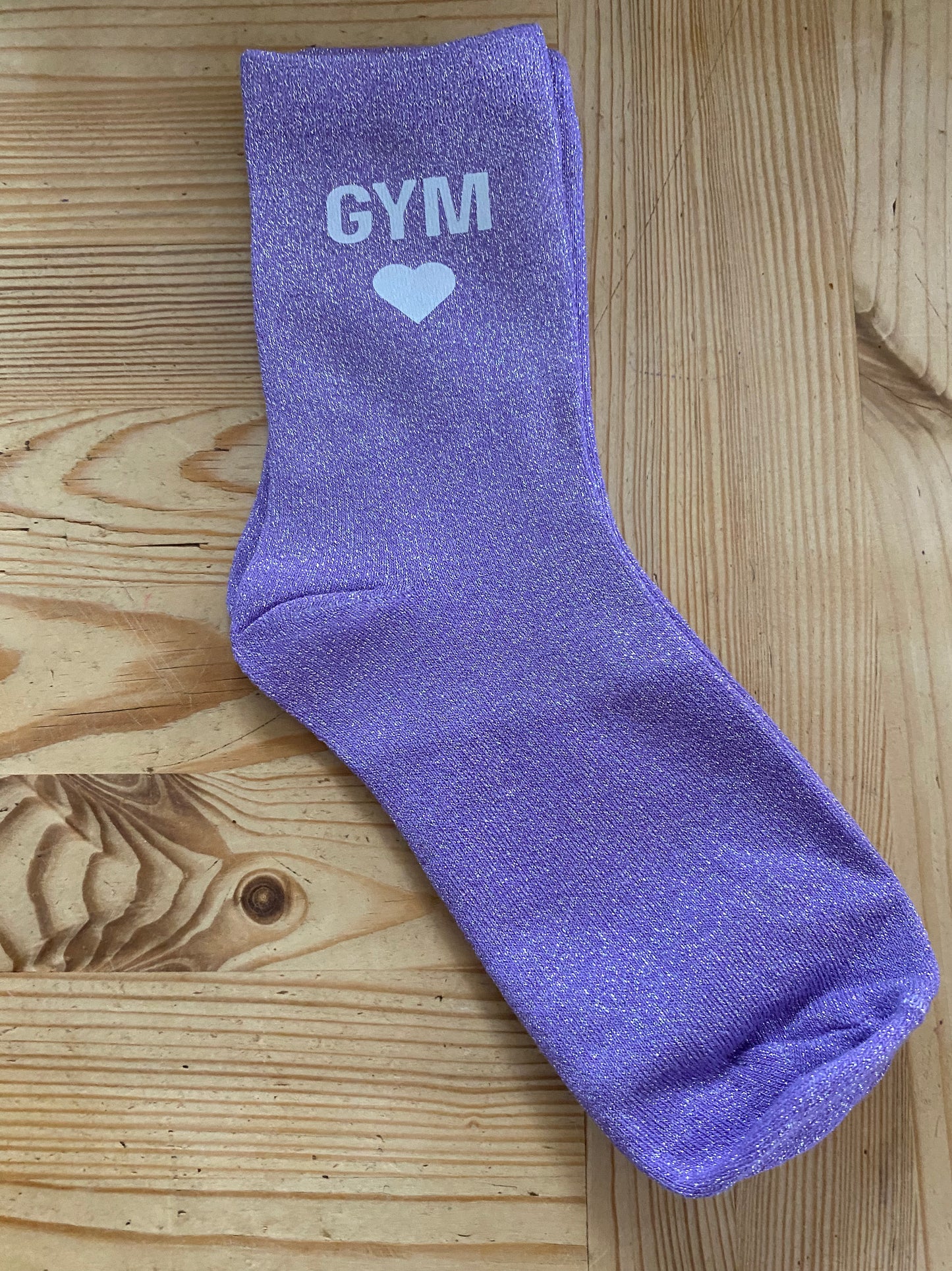 Chaussettes à paillettes message GYM