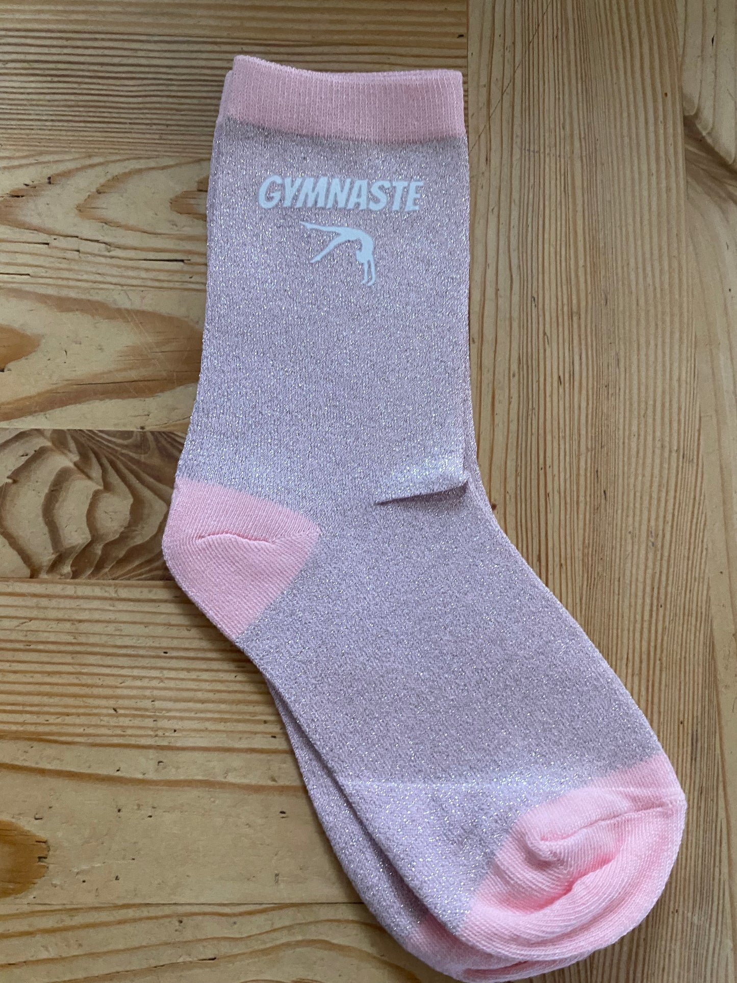 Chaussettes à paillettes message GYM