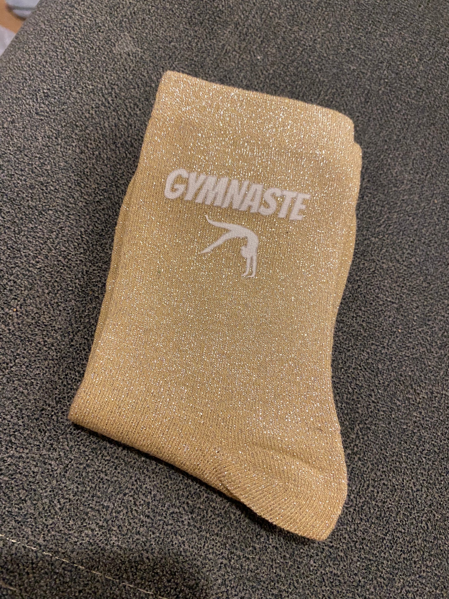 Chaussettes à paillettes message GYM