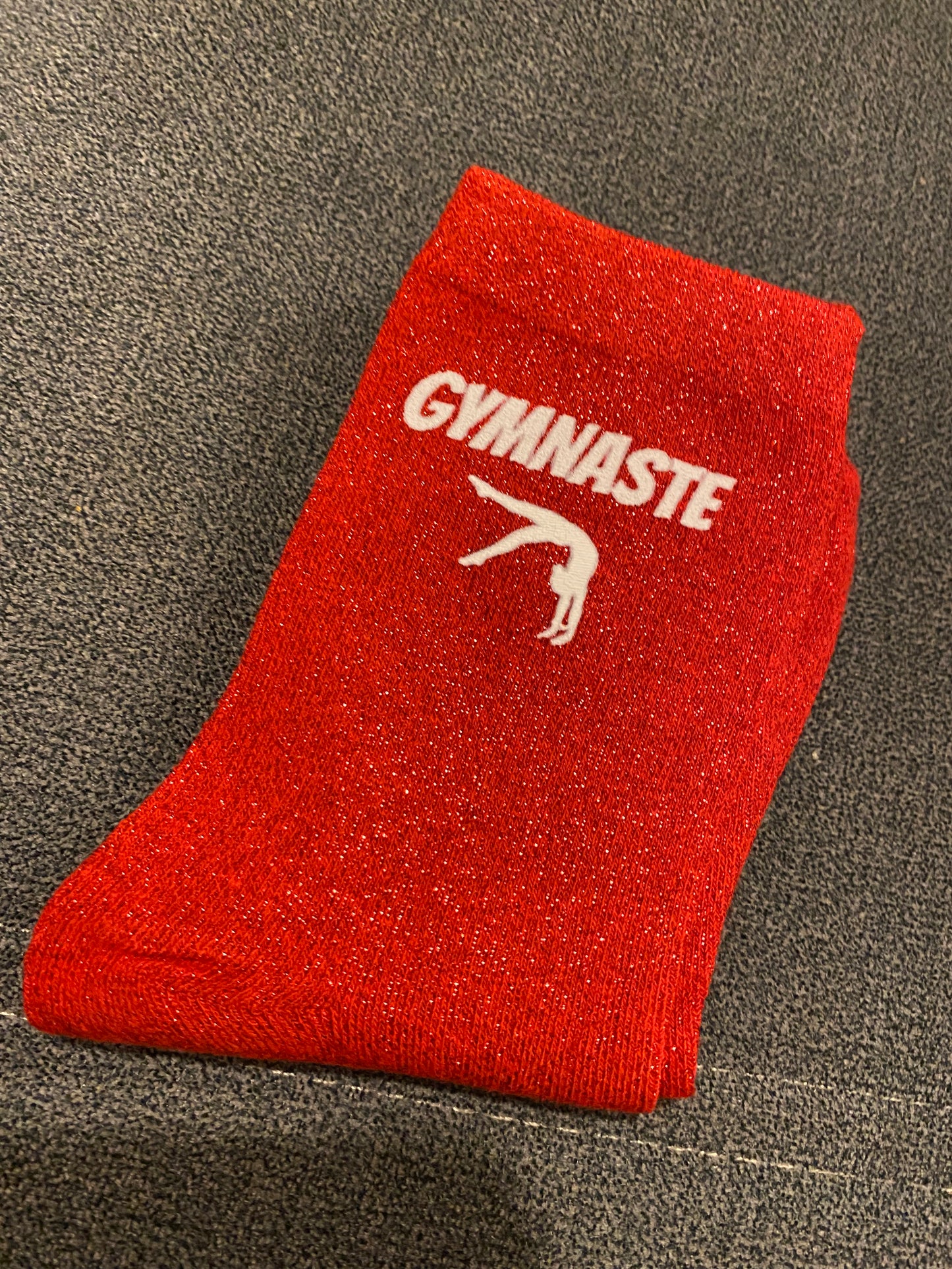 Chaussettes à paillettes message GYM