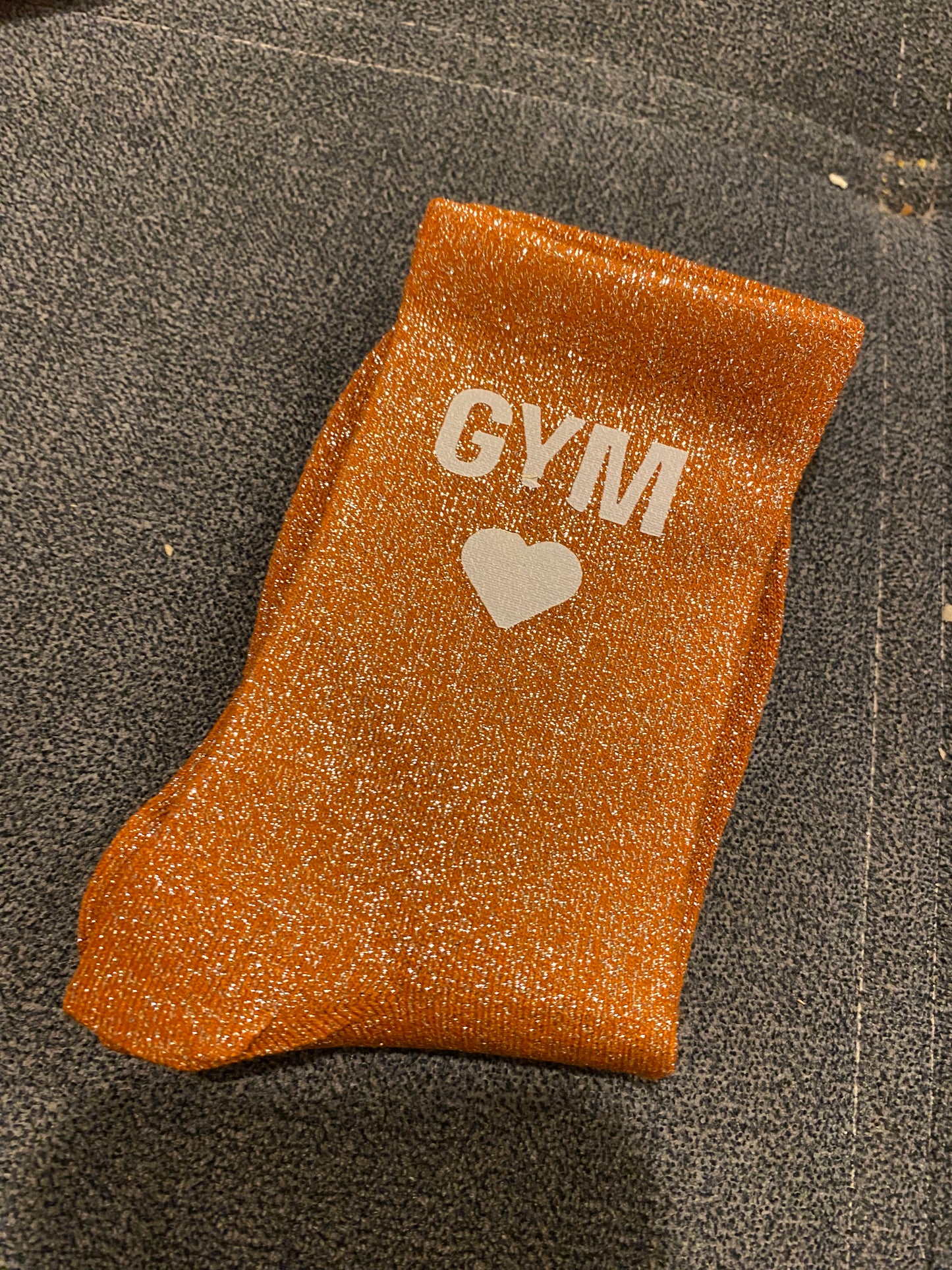 Chaussettes à paillettes message GYM