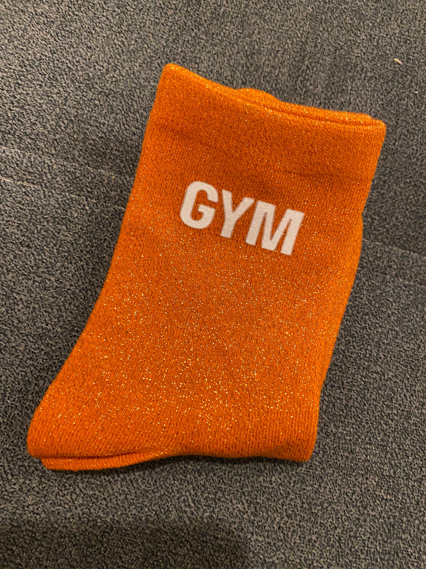 Chaussettes à paillettes message GYM